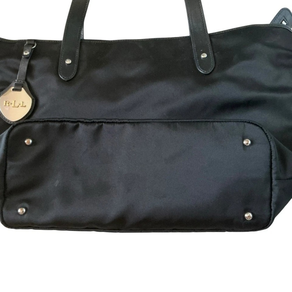 Ralph Lauren RLL Women's Large Black Nylon Tote Satchel Shoulder Bag